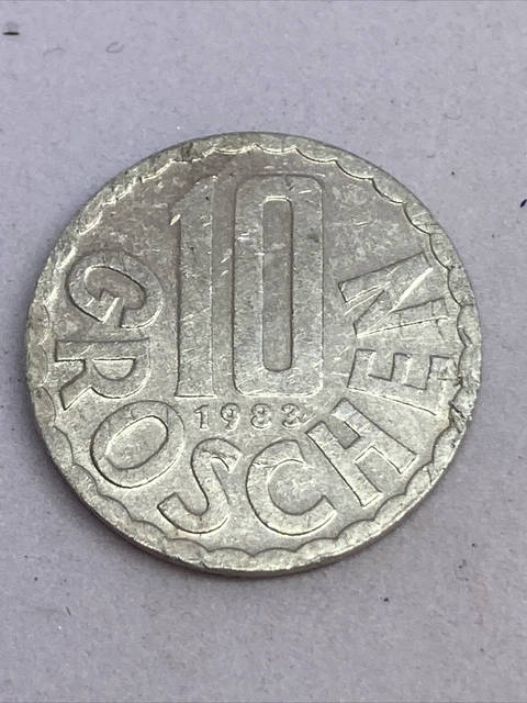 Austria - 10 Groschen Aluminium Coin - 1983