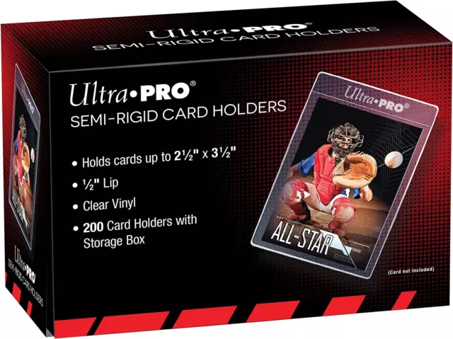 200 Ultra Pro Graded Card Submission Semi Rigid 1/2" Lip Tall Sleeves