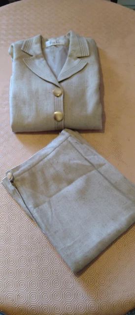 Tailleur jupe femme vintage années 80 - Vêtements