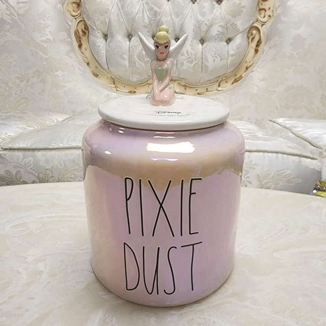 Rae Dunn Disney Tinker Bell Canister “Pixie Dust” Pink Iridescent Cookie Jar Rae Dunn Disney Tinker Bell Canister “Pixie Dust” Pink Iridescent Cookie Jar