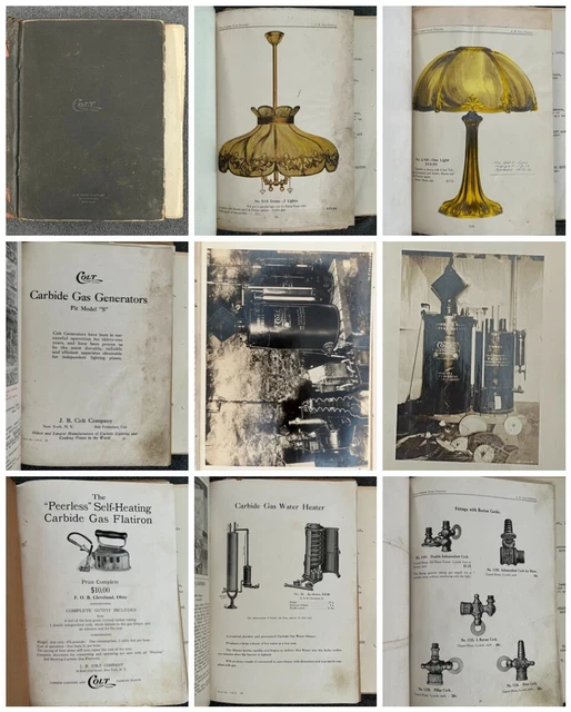 Vintage J.B. Colt Salesmans Notebook Acetylene Gas Lamps Generator Iron Stove