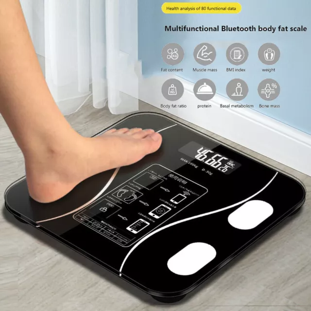 Digital Bathroom Scales Weighing Bluetooth Smart Body Fat Scales BMI Monitor