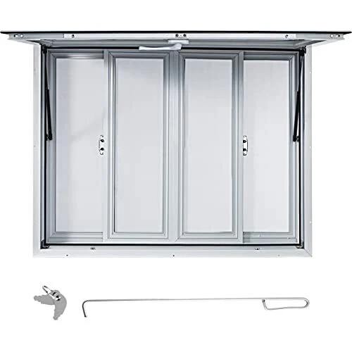 Concession Window, 48 x 36 inch, Aluminum Alloy Food Truck Service Window