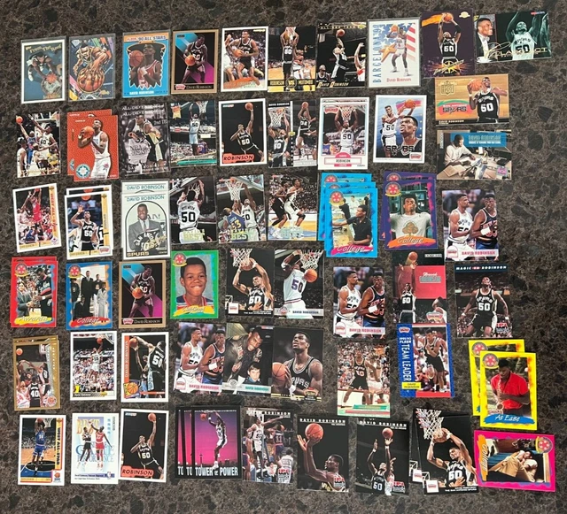 DAVID ROBINSON Huge Lot 72 Cards Inserts SP ,RC, 90s Spurs HOF