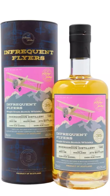 Invergordon - Infrequent Flyers - Dark Rum Finish 1988 35 year old Whisky 70cl