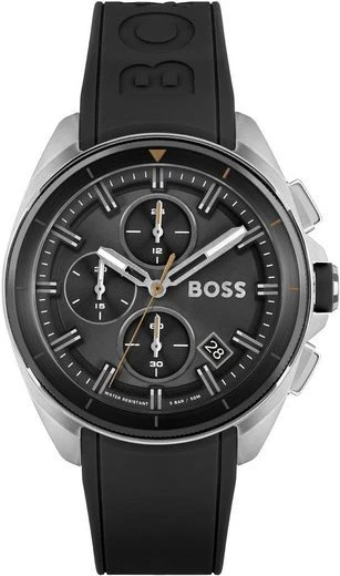 BOSS 44 mm Chronograph Volane 1513953 Edelstahl-Gehäuse Silikon-Armband B-WARE