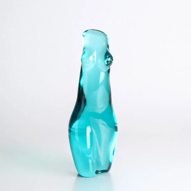 Cristal Murano Escultura Nason 1963-72 Único Abstracto Torso Verde