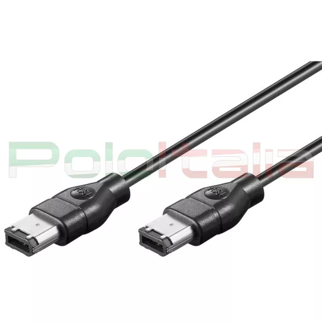 Cavo da 1,8 a 5m FIREWIRE 6pin/6poli maschio 400 IEEE 1394 dv Jvc pc Canon Nikon