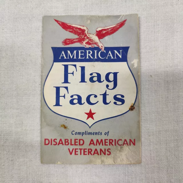 Rare 1953 Vtg American Flag Facts Booklet US LPIU Patriotic ephemera