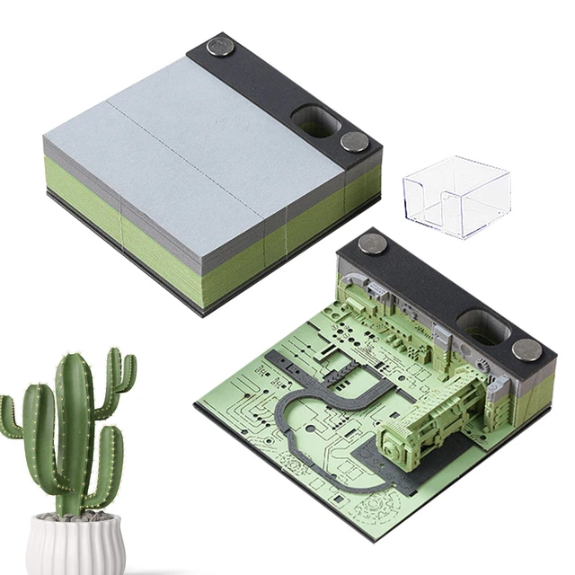 3D DESK CALENDAR 2024 Time Piece Calendar Table Memo Pad Unique