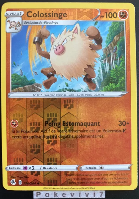Pokemon Card COLOSSINGE 134/264 REVERSE Sword & Shield 8 EB08 EN NEW