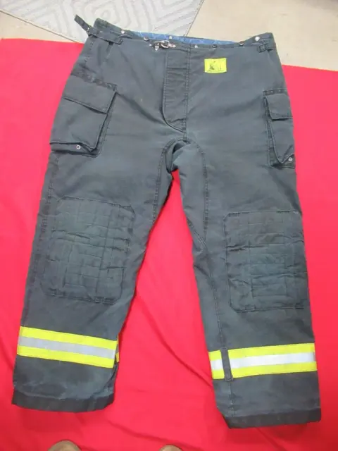 BLACK MORNING PRIDE Fire Fighter Turnout PANTS 50 X 34 BUNKER GEAR RESCUE TOW