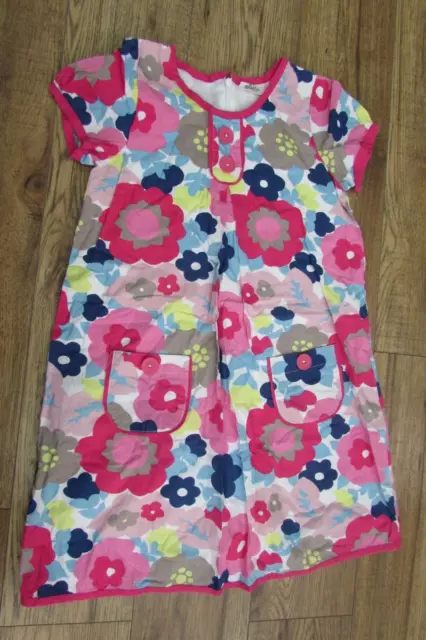 MINI BODEN Girl's Floral Patterned Dress Piping Detail Pockets age 9-10 years