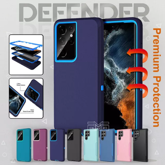 For Samsung Galaxy S24 S23 S22 S21 Ultra Plus FE Defender Shockproof Case Cover