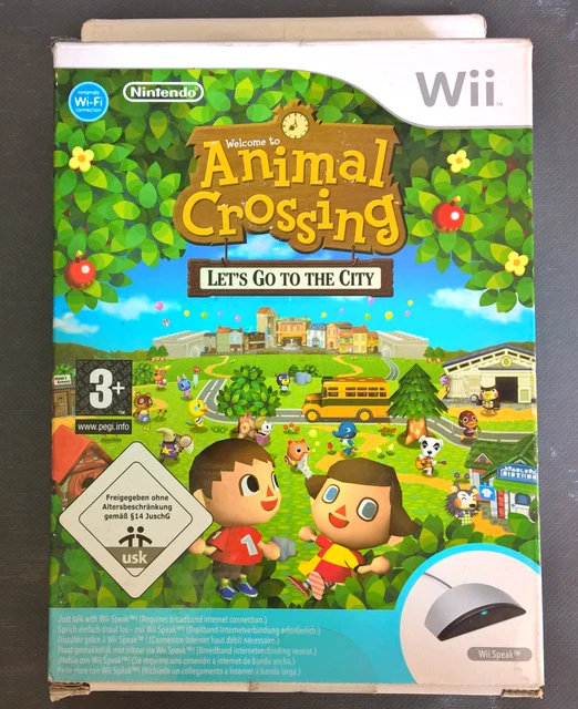 ANIMAL CROSSING LET'S Go to the City + Wii Speak (Nintendo Wii) NEW