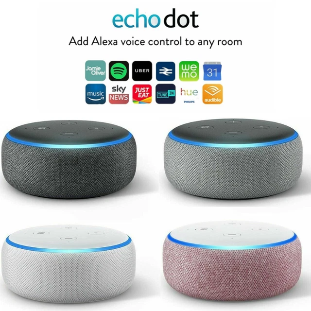 AMAZON ECHO DOT 3Rd Generation Bluetooth Speaker Alexa Charcoal Plum