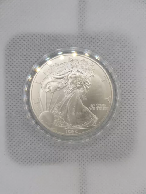 1998 USA American Eagle 1oz Silver 999 $1 Dollar Coin