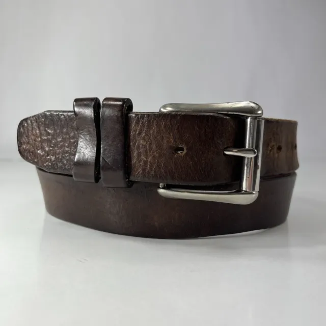 Dockers Stretched Brown Leather Dress Belt - Men's Size 36