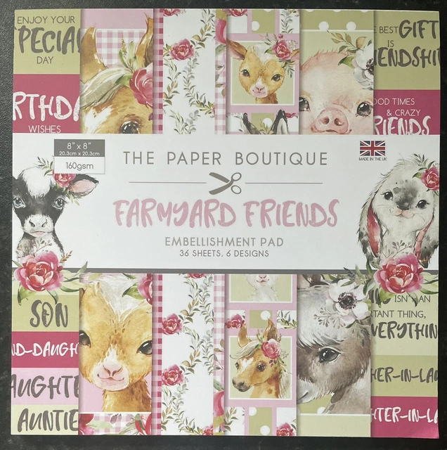 The Paper Boutique Farmyard Friends - Embellishment Pad