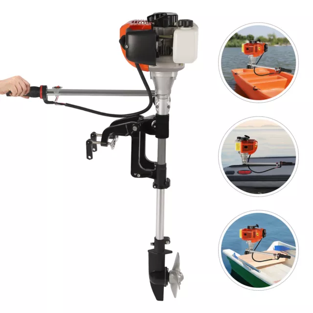 2.5HP 52cc 2 Stroke Outboard Motor Inflatable Fishing Boat Engine Air-Cooled New