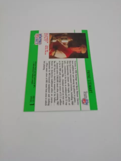 Payne Stewart 1990 Pro Set #SP1 NFL Trading Card 2