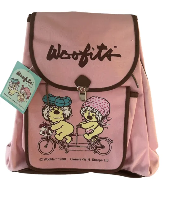 Vtg Woofits 1980 BackPack Pink DAKIN YOUNG THINGS NEW W/TAG Kitsch