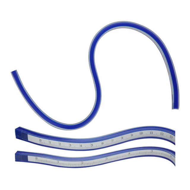 Línea de curva flexible forma estable L-30/60 cm regla de corte curva de paso corte