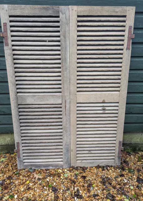 Set 1 Vintage Pair French Farmhouse Shutters Circa 1950S  -Delivery Available