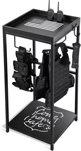 Police Gear Stand, Police Hanger, Tactical Duty Gear Rack with 3 Hooks