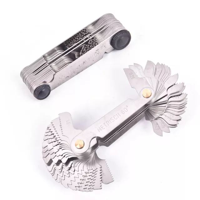 58pcs/set Screw Gauge Whitworth 55 Degree Metrisch 60 Degree Thread Pi S.zy