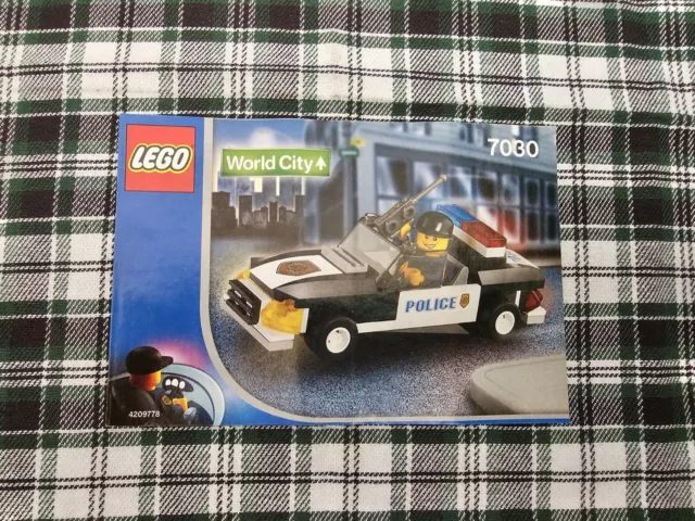 Lego 7030 World City Squad Car Poloce Rescue Building Instruction Manual Only