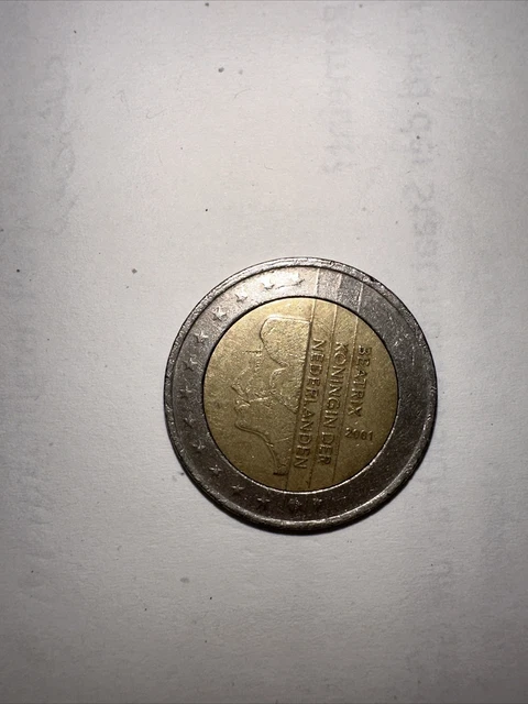 2 EURO MONETA BEATRIX KONINGIN DER NEDERLANDEN 2001 EUR 3.100,00