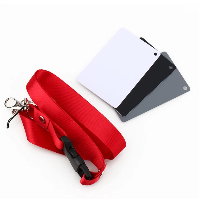 3 In 1 18% Digital Photography Exposure Color Balance Card Set Gray/White/Bl EOM