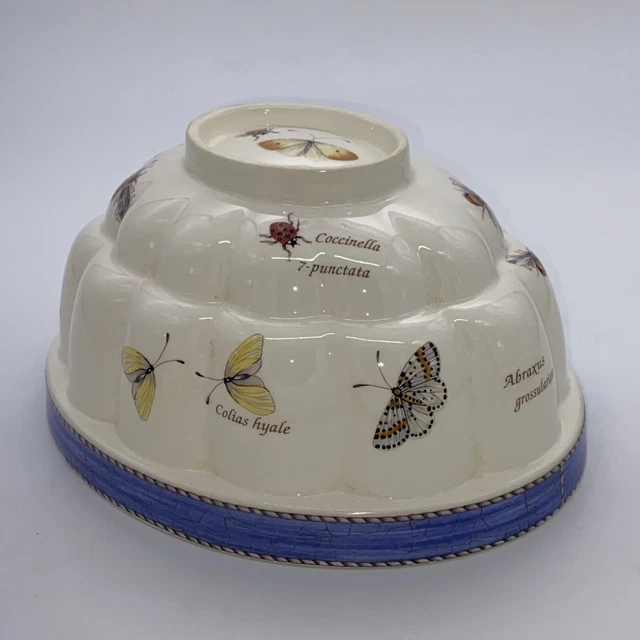 WEDGWOOD SARAH'S Garden Queens Ware Blue Jelly Mould NEVER USED £35.00