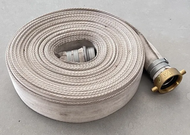 75’ - 1 1/2" Fire Hose (Decommissioned) W/ Male/Female Npsh Coupling