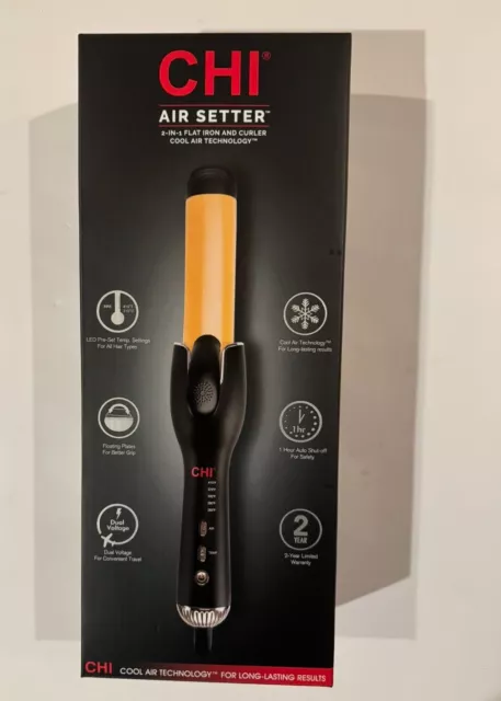 Chi Air Setter 2-In-1 Flat Iron And Curler - New In Box, Never Used