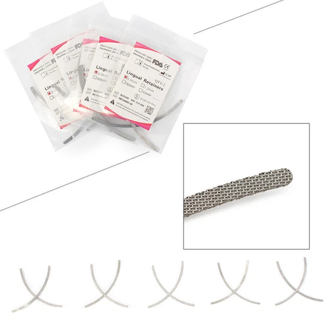 2mm Dental Retenedor Lingual Retainer Split Wire Mesh Base Universal