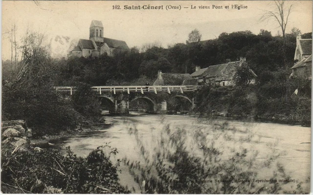 CPA St-CENERIE Le vieux Pont et l'Église (151096)
