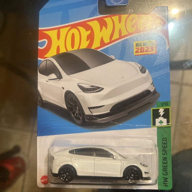 HOT WHEELS TESLA Model Y White 37 2023 HW Green Speed 7.00 PicClick