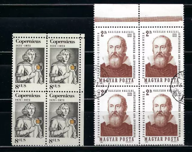 Copernicus.- Galillei.-   2 Bklt Of 4      U.s.  -Hungary.-