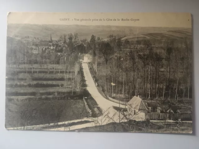 CPA - 27 - GASNY - Vue Générale prise de la Côte de la Roche-Guyon