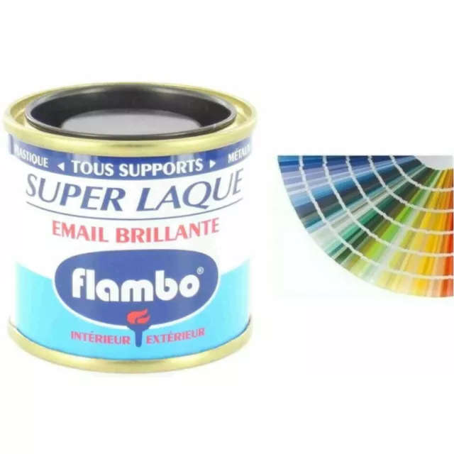 Peinture laque émail brillant 50 ml tous supports FLAMBO couleurs aux choix