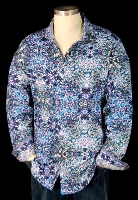 Robert Graham Refraction Kaleidoscope Vivid Sport Shirt NWT $238 Large