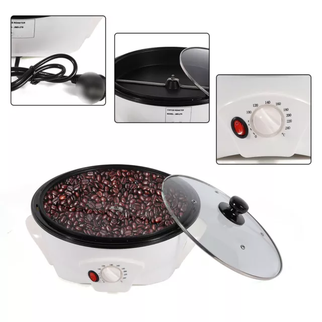 110V Electric Coffee Roaster Machine Baking Machine 1500g for Cafes Family Clubs