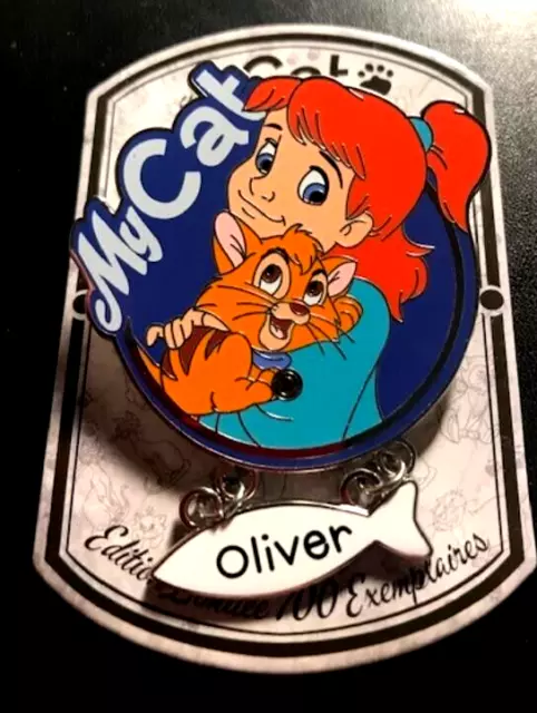 DISNEY PARIS My Cat Jenny & Oliver LE 128/700 Disneyland Oliver Company PIN