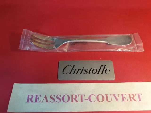 Tenedor Pastel christofle Francia 16CM Blister Nueva Metal Plateado