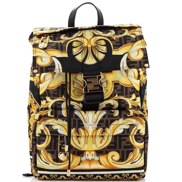 Fendi x Versace Fendace Fendiness Backpack Printed Zucca Nylon Medium Fendi x Versace Fendace Fendiness Backpack Printed Zucca Nylon Medium