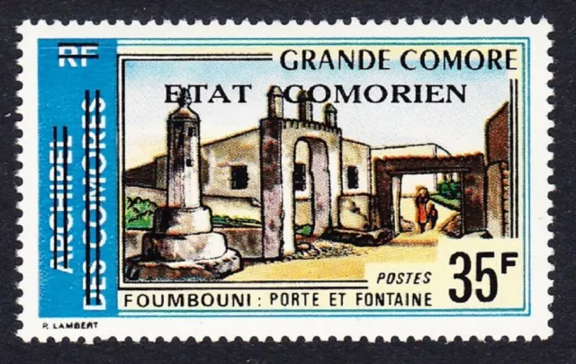 Comoro Is. Ovpt 'Etat Comorien' on 35 Fr 1975 MNH MI#196 Sc#143
