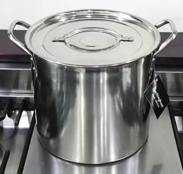 Buckingham Stainless Steel Stock Pot Brew Boiling Stew Soup Cooking Pot 6 L