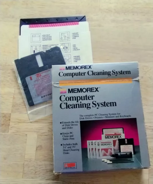 Memorex Computer Cleaning System – Disk Drives Printers Vintage Computing NOS